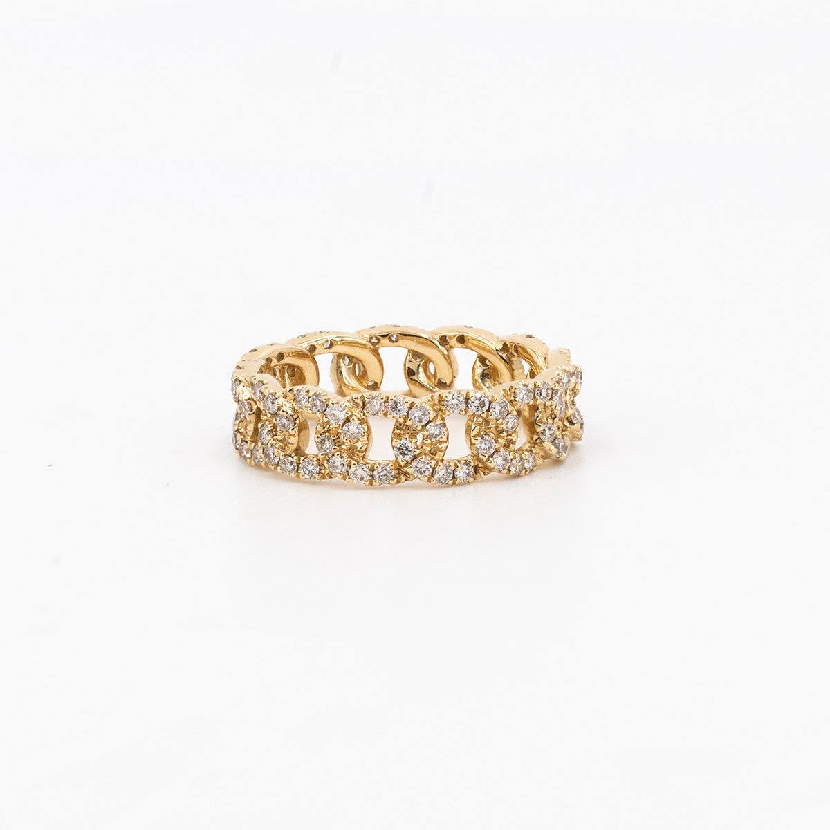 14kt Yellow Gold .95ctw Diamond Link Ring